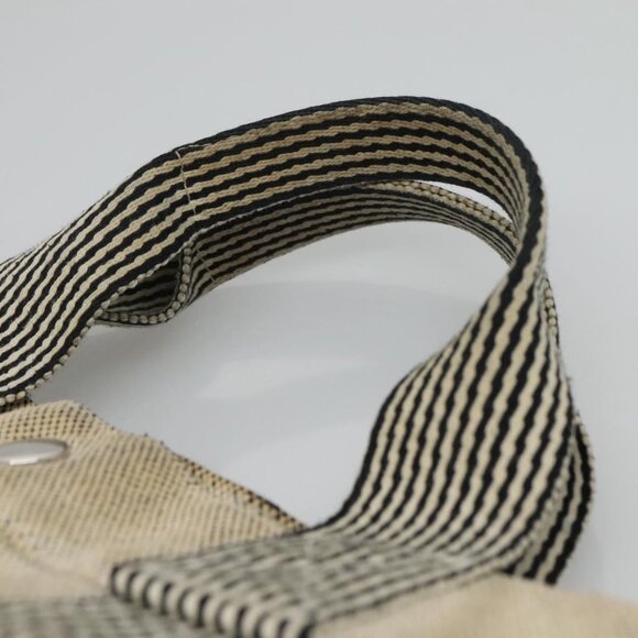 HERMES New Fourre Tout MM Hand Bag Canvas Gray Silver - Picture 8 of 16